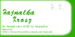 hajnalka krosz business card